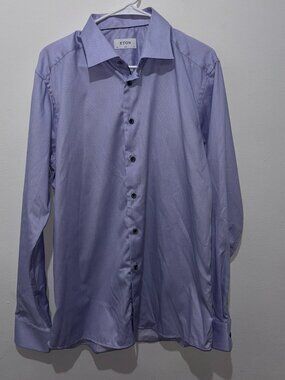 ETON Slim 17.5 Blue Dress Shirt